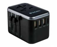 Verbatim Uniwersalny adapter podróżny UTA-04 USB-C PD 61W QC - 1192949 - zdjęcie 1